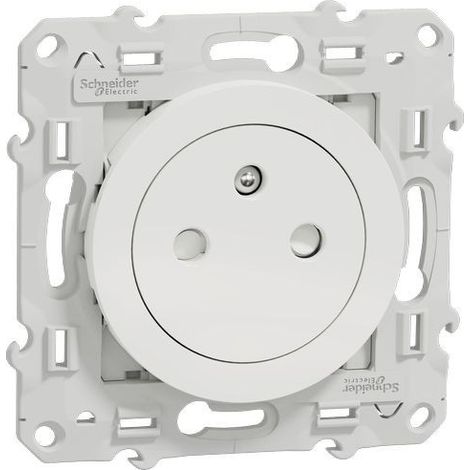 Schneider Electric – Lot de 100 prises de courant affleurantes 2P+T – Installation sans griffes – Fixation par vis – Raccordement 1 x 1,5 à 2 x 4 mm² – 16A 250VCA (1/4)