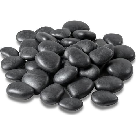 TeraPlast™ Kunststeine Pebbles Schwarz 3 - 4 cm für 25 x 25 cm Fläche - Kunststoff