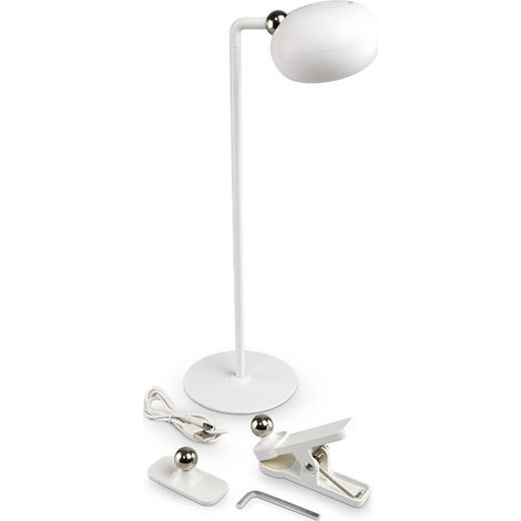 Lampada da scrivania universale o lampada ricaricabile a clip 3W 300lm Bianco Videx (1/5)