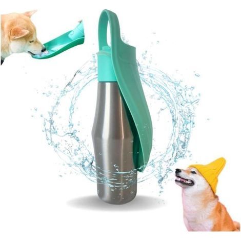 Gourde de voyage pour chiens réutilisable 750 ml en Acier Inoxydable non toxique garde l'eau fraiche pendant 10h - Accessoire (1/4)