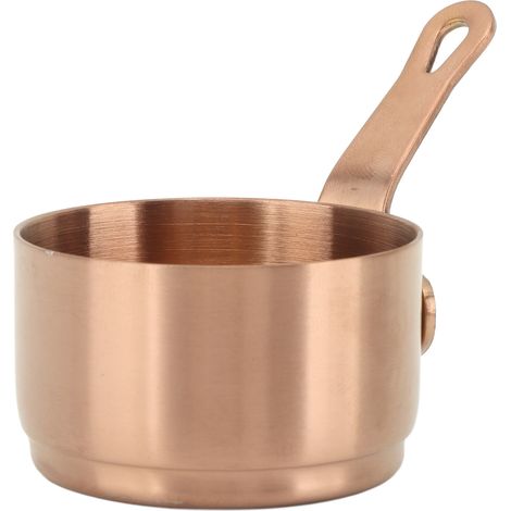 Bol à sauce en acier inoxydable 304 avec poignée, 80 ml, couleur or rose