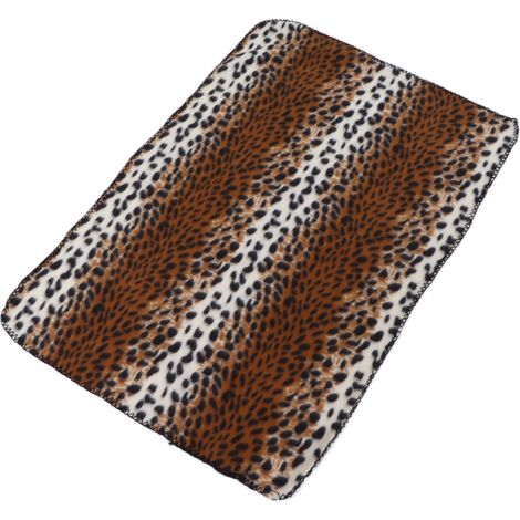Couverture pour chien en peluche douce et lavable en machine, motif léopard, taille M, idéale pour les petits animaux (chiens et chats). (1/5)