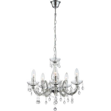 Globo - lámpara colgante - Cuimbra II - cromo - metal - Ø 44cm -