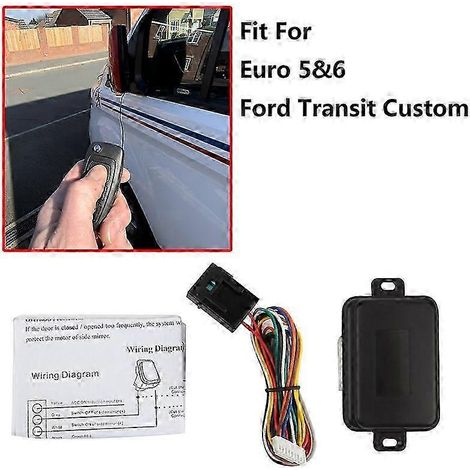 25-26 Para Ford Transit Custom Espejo retrovisor plegable automático Kit de cableado para bloqueo/desbloqueo Accesorios para automóvil