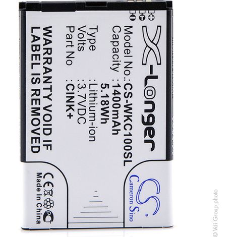 NX - Batterie téléphone, smartphone, GSM pour Wiko 3.7V 1400mAh - CINK+ (1/4)