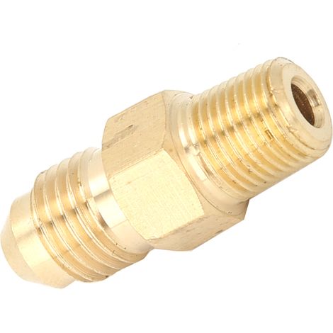 Adaptateur en laiton (lot de 2) pour raccord huile/gaz, droit, mâle AN4 vers mâle NPT 1/8". (1/4)