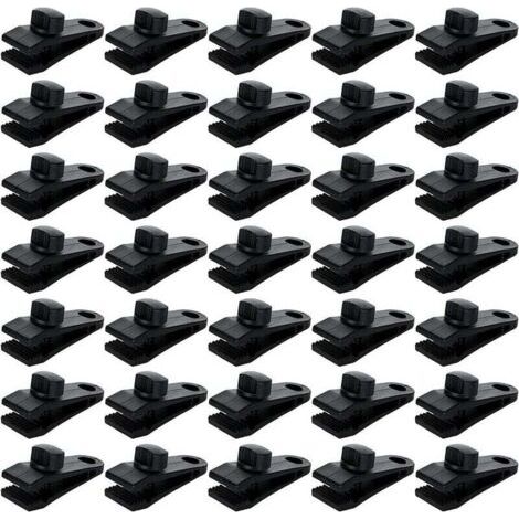 Lot de 30 Clip de Bâche Tente, Pince pour Bâche de Verrouillage, Pince pour Bache Pince pour Auvent Fixation Bache Tarp Caravan Housse Couvertures de Piscine (1/5)