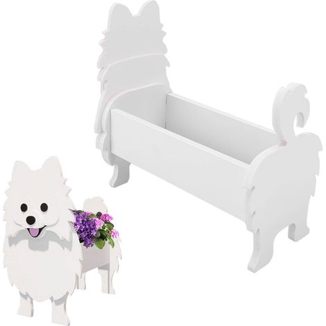 Blumentopf in Form eines Hundes, einer Katze oder eines Corgis, Dekoration für Garten, Villa oder Hof mit einem Welpen (G01) (1/5)