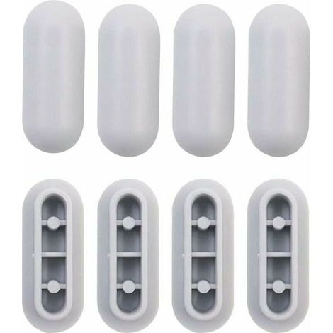 4 Pièces Tampon Universel pour Siège de Toilette Universel Chocs Kit de Tampon Abattant WC Plastique Toilette Pare-chocs Remplacement,de (1/4)