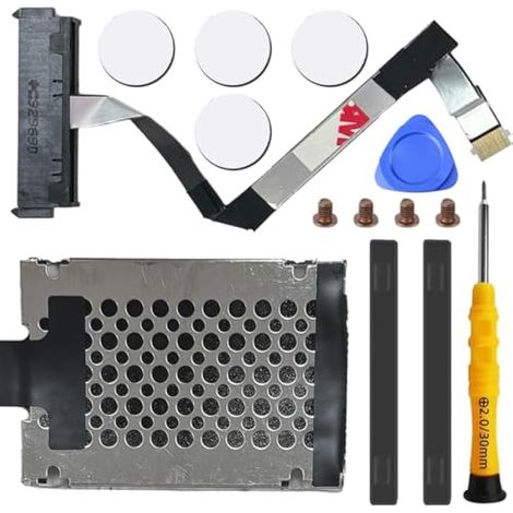 14 pièces câble de connecteur de disque dur SATA de remplacement pour Acer Nitro 5 AN517-51 AN517-51-56YW 50.Q5EN2.004 NBX0002L000 (noir) avec kit d'outils de retrait (1/5)