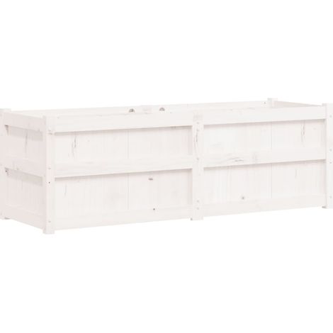 Vassoio per fioriera aiuola rialzata piante fiori terrazza giardino 150 x 50 x 50 cm legno massiccio di pino bianco 020037444