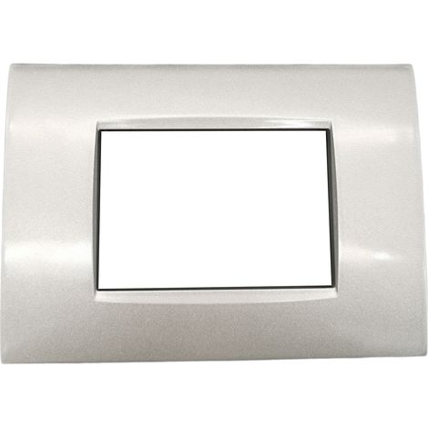 Placche compatibili bticino livinglight air placca quadra per supporti LN4703C 7 Posti - silver tech T03 (1/2)