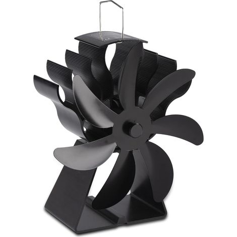 Ej.Life – Ventilateur de poêle à bois 7 lames – Alimenté par la chaleur – Circulation de chaleur rapide – Résistance à haute température (1/5)