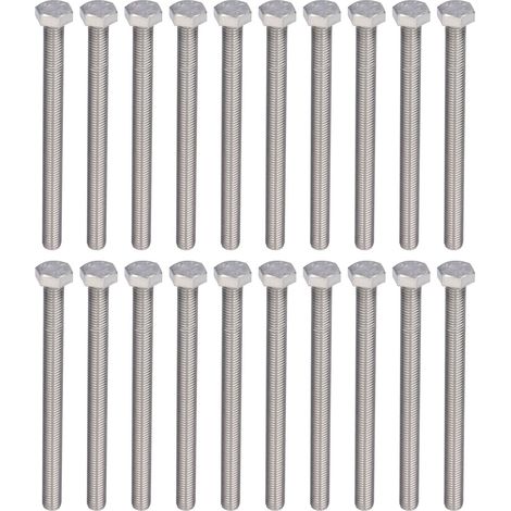Jeu de 20 vis hexagonal filetage grossier boulons acier inoxydable A2 M10x1.5 DIN 933 M10x140 (1/5)