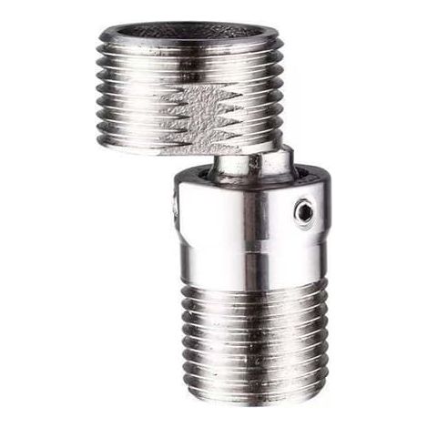 Raccord coudé à rotule pivotant en acier inoxydable réglable de 5 cm pour mitigeur de douche, compatible avec les systèmes de douche standard (1/5)
