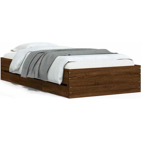 Maison Exclusive - Giroletto Cassetti Rovere Marrone 90x200 cm Legno Multistrato