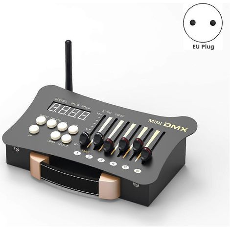 Contrôleur d'éclairage scénique portable DMX 512 mini avec prise UE (1/5)