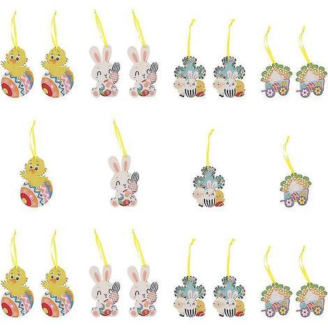 20 pendentifs de Pâques en bois (1/3)