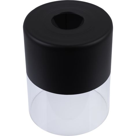 Paralume Roma, trasparente, nero, alto, 15 cm (1/4)