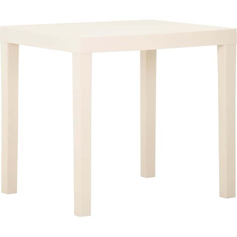 Gartentisch Weiß 79x65x72 cm Kunststoff