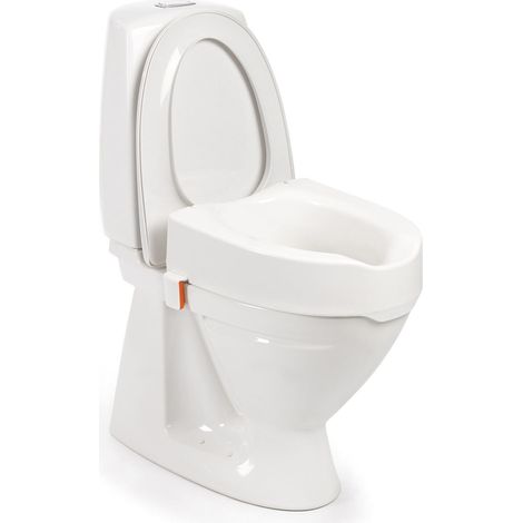 Etac My-Loo - un sedile WC rialzato con morsetti di montaggio (6 o 10 cm) con o senza coperchio. Etac My-Loo - un sedile WC rialzato (6 cm di altezza, 150 kg) (1/5)