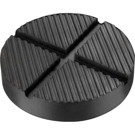 Coussinet en Caoutchouc Coussinet en Caoutchouc Coussinet de Cric de Voiture Plate-Forme de Levage Bloc de Voiture Rond Trolley Jack Tampon Changement de Pneu (1 Pcs, Noir) (1/4)