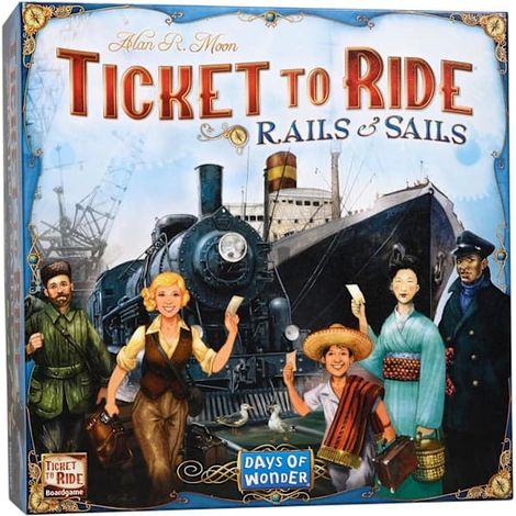 HA-Ticket to Ride : Rails & Sails - Jeu de société de Days of Wonder 2 à 5 joueurs (1/5)