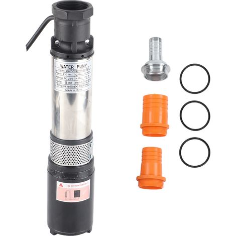 Pompe à eau solaire pour puits profonds CC, surpresseur à haut débit et haute pression, 20 mètres, 24 V, 2SYDC24V/S6‑20‑220 (1/5)