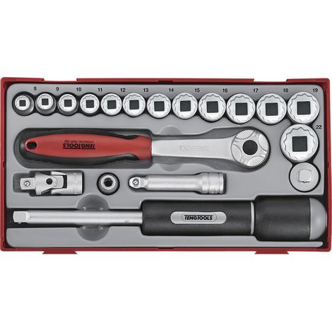 Set de douilles 3/8, 19 pcs Tray TC Teng Tools TT381912 (1/2)