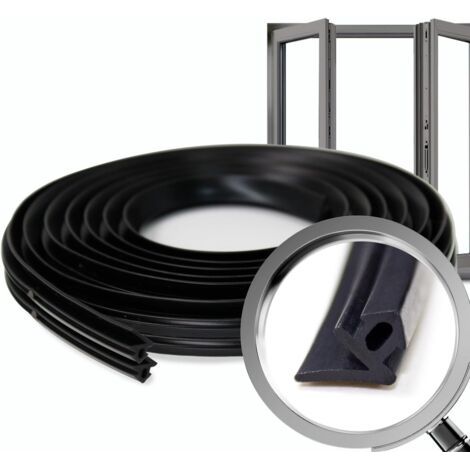 Joint de fenêtre S-1125(20mts) Joint fenetre isolation pour une étanchéité maximale. Joint caoutchouc souple et résistant aux intempéries, parfait pour une meilleure isolation sur fenêtres aluminium (1/5)