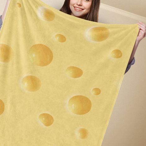 Plaid imprimé transparent à motifs alimentaires, doux et confortable, en polyester hypoallergénique, idéal pour dormir sur le canapé, 80 x 100 cm (1/5)