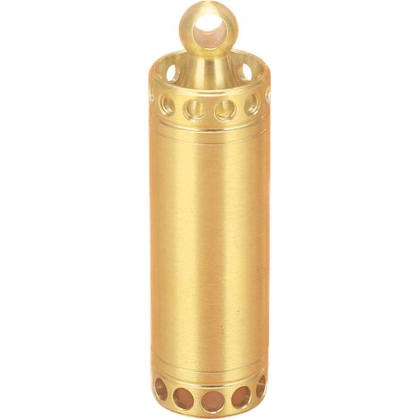Boîte à pilules en laiton étanche et portable, mini porte-clés avec fermeture hermétique, idéale pour les voyages en extérieur. (1/5)