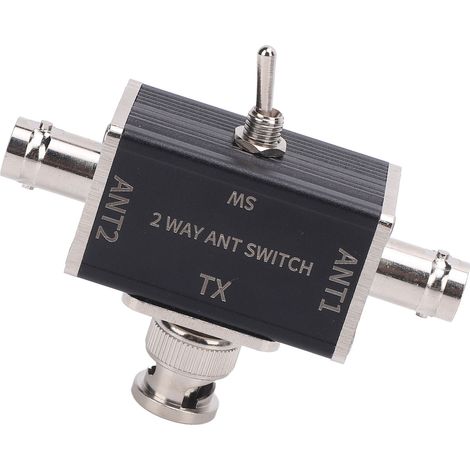 Commutateur d'antenne 2 voies 100W 0-50MHz, connecteur BNC, Conversion manuelle avec coupure et protection de terre (1/5)
