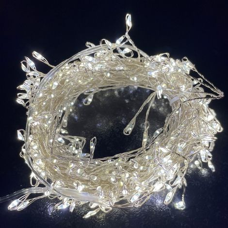 7.2 Meter/23 Feet 6In Plug in Led Warm Cluster Micro Lights - Plastic - L6 x W6 x H720 cm - White