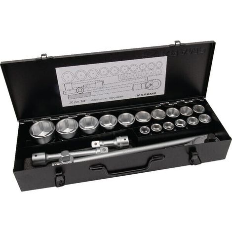 Serie di bussole 3/4" 20 pezzi UNIVERSALE 180421060KR
