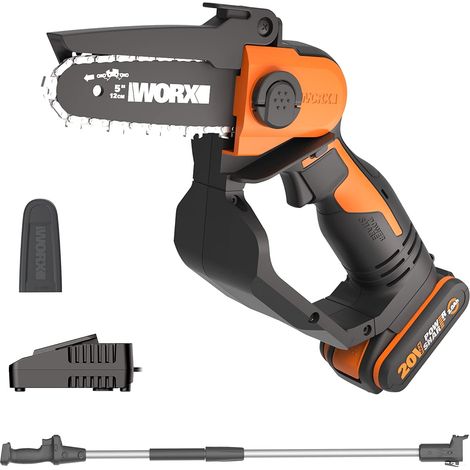 Tronçonneuse Sans Fil 20V Max guide 5"/12cm avec Perche 125cm (1/5)