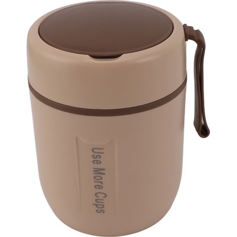 Bocal alimentaire isotherme 500 ml en acier inoxydable 304, récipient à soupe sous vide étanche, idéal pour l'école, le camping et les voyages, couleur kaki. (1/5)