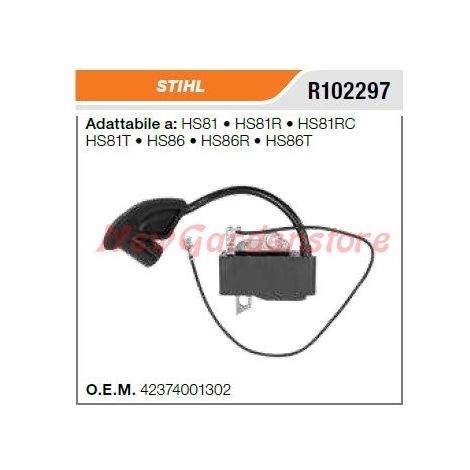STIHL cortasetos HS 81 81R R102297 Bobina de encendido compatible 4237-400-1302