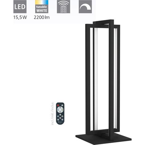 Lampe de table Sibérie en plastique LED blanc 15,5W 3000-6500K L: 16 cm B: 16 cm H: 43 cm Dimmable avec télécommande (1/5)
