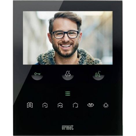 Videocitofono con Wi-Fi VOG5W del sistema 2Voice Nero Urmet 1760/15