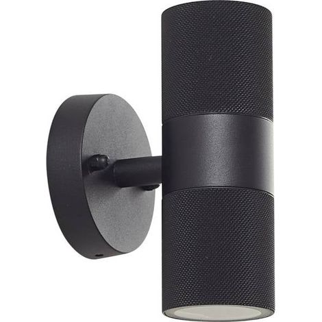 Lindby Lámpara de pared exterior 'Jovane' en Negro Aluminio