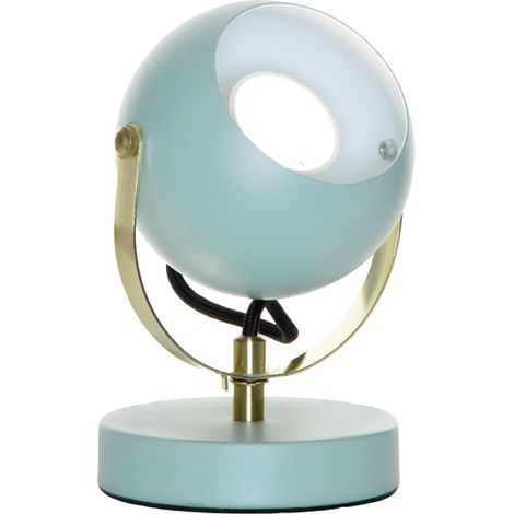 Litecraft Table Lamp Eyeball Adjustable Desk Light - Sage, Satin Brass (1/5)