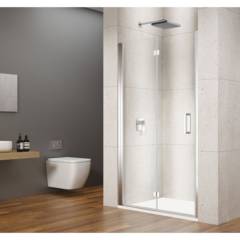 Porte de douche LORO pliable 1000mm, verre clair (1/5)