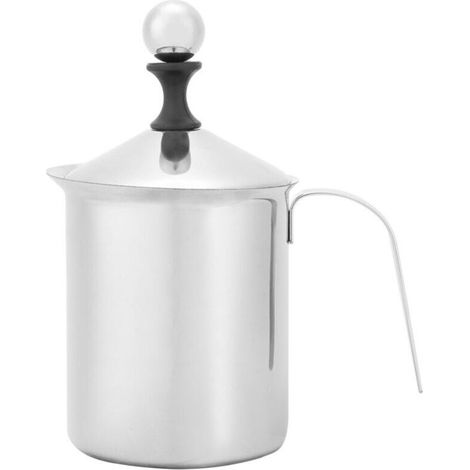 Pichet à Lait en Acier Inoxydable 800 ml - JINFGERNE - Mousseur à Café et Cappuccino Durable, Ergonomique et Idéal pour Usage Domestique ou Professionnel