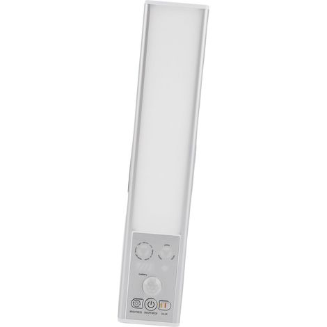Lampe sous meuble ultra-mince avec détecteur de mouvement, 3 couleurs, intensité variable, rechargeable, pour placard, cuisine ou chevet. (1/5)