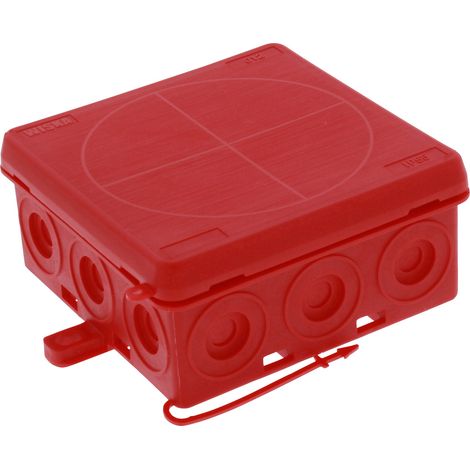 Wiska 10109592 Abzweigkasten (L x B x H) 86 x 86 x 41 mm Rot IP55 1 St.