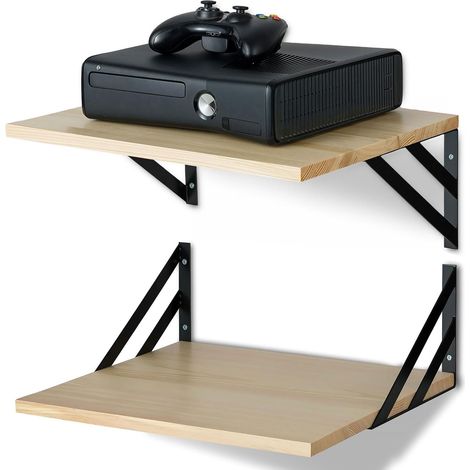 Étagères Murale Flottantes en Bois de 30 cm de Profondeur, Lot de 2 (1/5)