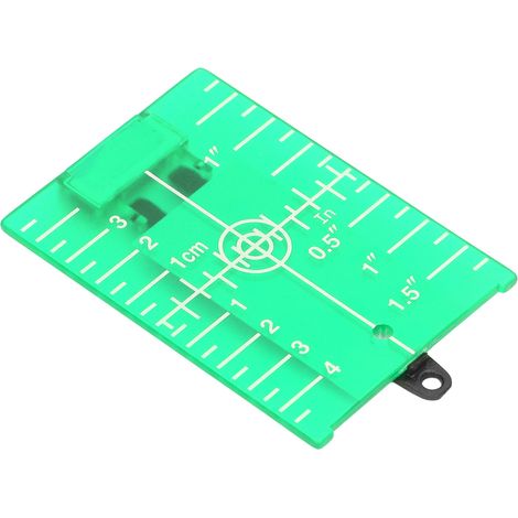 Cible de Nivellement Laser Aimantée en Plastique avec Support, Échelle Verte Métrique et Impériale (1/5)