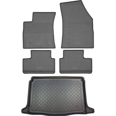 Set di tappetini in gomma per auto e tappetino per bagagliaio per Renault Megane IV Hatchback (5 porte) dal 01.2016 (1/5)