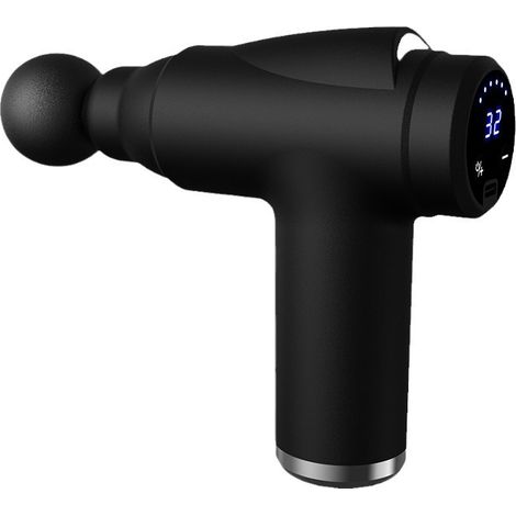 Pistolet de Massage Musculaire, Mini Massage Gun avec 32 Niveaux Réglables 3500 RPM et 6 Têtes de et l'Écran LCD, Léger et Portable, pour Soulager Douleurs et Raideurs Musculaires